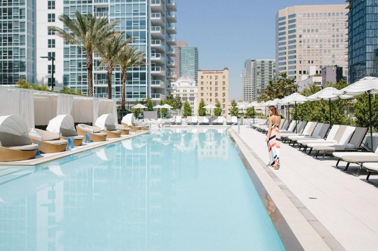 Level Downtown La South Olive Hotell Los Angeles Exteriör bild